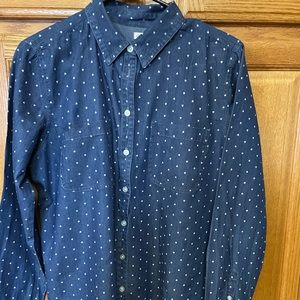 Women’s denim blouse with hearts